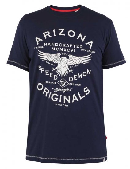 D555 Ashburton Printed T-Shirt - Marškinėliai - Marškinėliai - 2XL-14XL