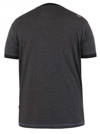 D555 Dowland T-Shirt With Ribbed Neck And Cuffs - Marškinėliai - Marškinėliai - 2XL-14XL
