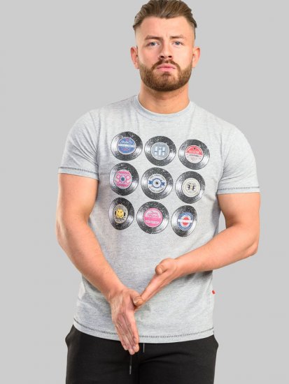 D555 Hexworth Vinyl Records Printed T-Shirt - Marškinėliai - Marškinėliai - 2XL-14XL