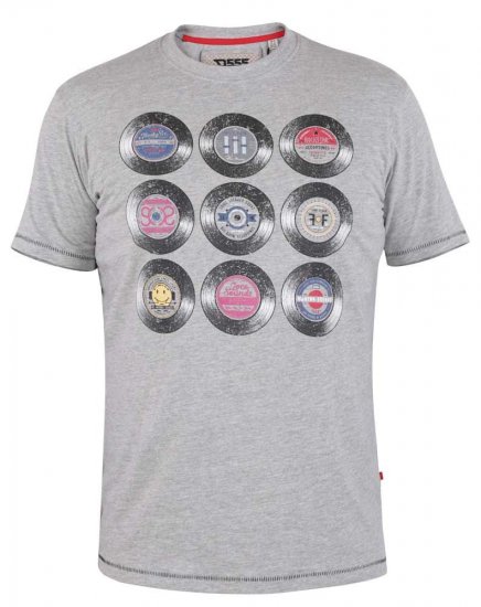 D555 Hexworth Vinyl Records Printed T-Shirt - Marškinėliai - Marškinėliai - 2XL-14XL