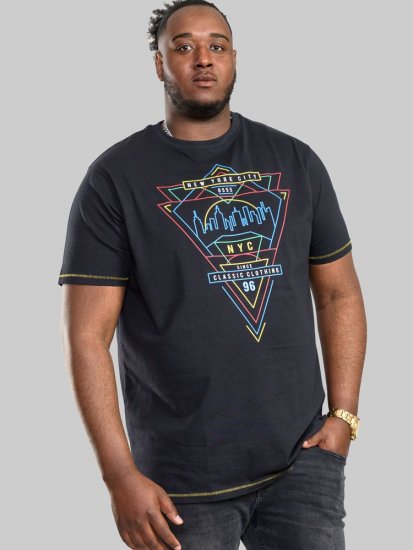 D555 Taunton Neon Printed T-Shirt - Marškinėliai - Marškinėliai - 2XL-14XL