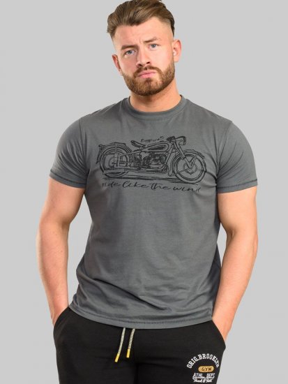 D555 Puxton Motorbike Printed T-Shirt - Marškinėliai - Marškinėliai - 2XL-14XL