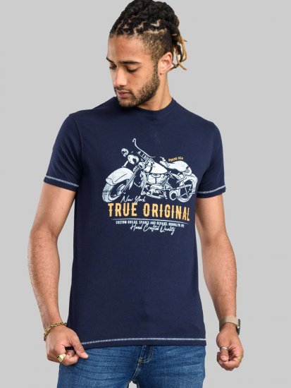 D555 Axbridge Motorbike Printed T-Shirt - Marškinėliai - Marškinėliai - 2XL-14XL