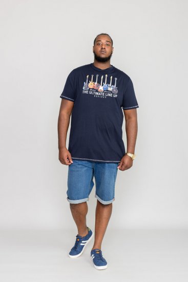 D555 PICKEMHAM Printed T-Shirt - Marškinėliai - Marškinėliai - 2XL-14XL