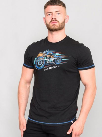D555 CHINFORD Live To Ride Motorbike T-Shirt - Marškinėliai - Marškinėliai - 2XL-14XL