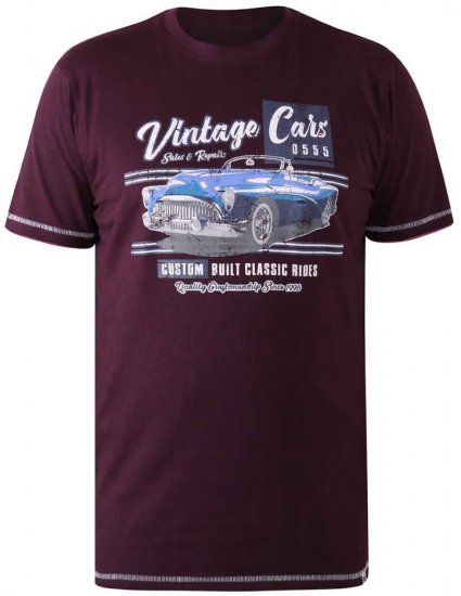 D555 BUCKHURST Vintage Cars T-Shirt - Marškinėliai - Marškinėliai - 2XL-14XL
