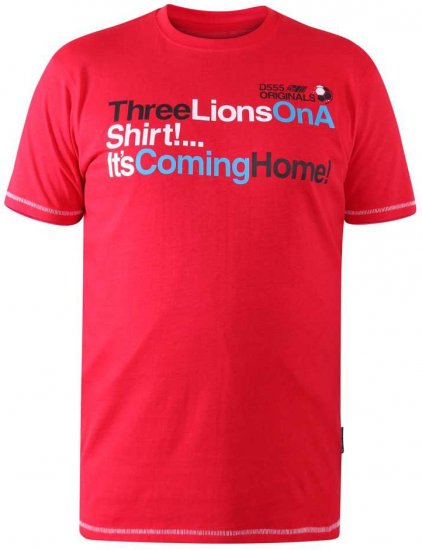 D555 LIONS England T-shirt - Marškinėliai - Marškinėliai - 2XL-14XL