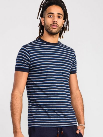 D555 Beamont Jacquard Stripe T-Shirt - Marškinėliai - Marškinėliai - 2XL-14XL