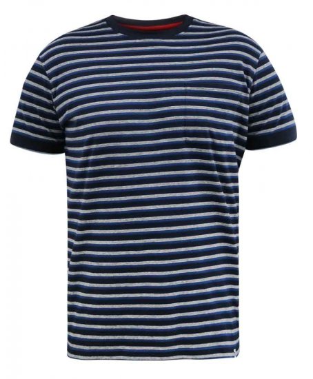 D555 Beamont Jacquard Stripe T-Shirt - Marškinėliai - Marškinėliai - 2XL-14XL