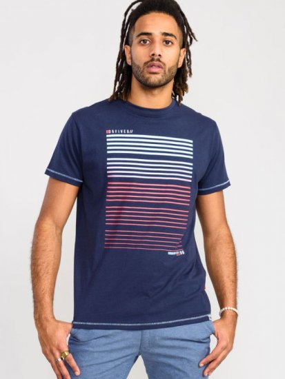 D555 Cransford Gradient Line Printed T-Shirt - Marškinėliai - Marškinėliai - 2XL-14XL