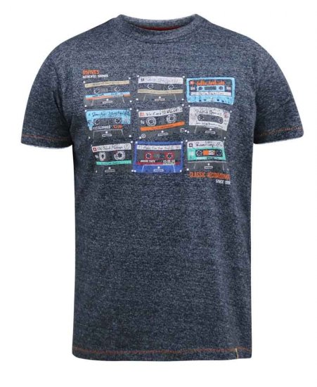 D555 Apsey Multi Cassette Tape Printed T-Shirt - Marškinėliai - Marškinėliai - 2XL-14XL