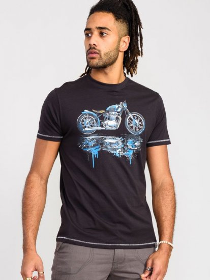 D555 Fritton Bike With Shadow And Drips Printed T-Shirt - Marškinėliai - Marškinėliai - 2XL-14XL