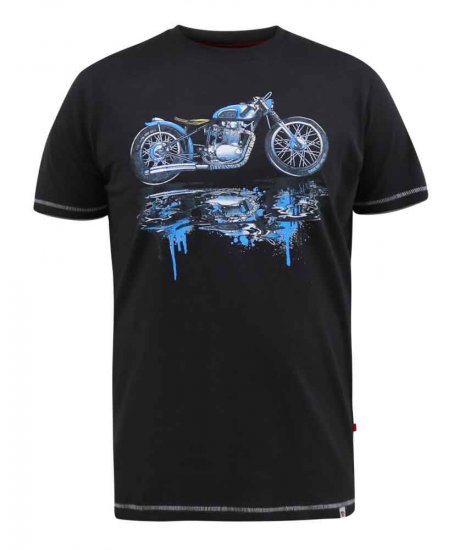 D555 Fritton Bike With Shadow And Drips Printed T-Shirt - Marškinėliai - Marškinėliai - 2XL-14XL