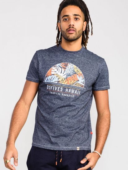 D555 Upton Hawaii Leaf Printed T-Shirt - Marškinėliai - Marškinėliai - 2XL-14XL