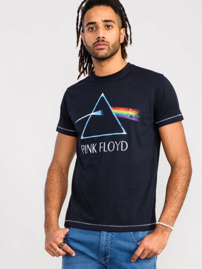 D555 Eclipse Official Pink Floyd Printed Crew Neck T-Shirt - Marškinėliai - Marškinėliai - 2XL-14XL