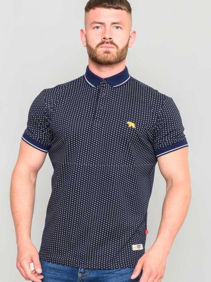 D555 Battersea Polo Shirt With Chest Embroidery Navy - Polo marškinėliai - Polo marškinėliai - 2XL-8XL