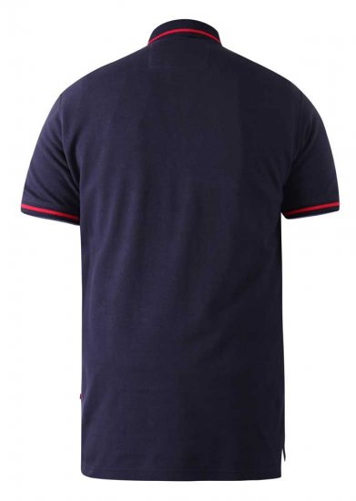 D555 Sloane Polo Shirt With Chest Embroidery Navy - Polo marškinėliai - Polo marškinėliai - 2XL-8XL
