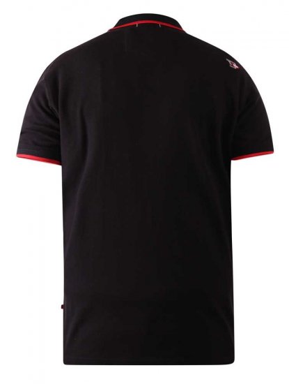 D555 Canning Chest Embroidery Polo Shirt Black - Polo marškinėliai - Polo marškinėliai - 2XL-8XL