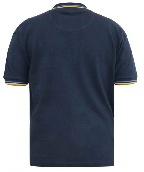 D555 Hamford Pique Polo Shirt Navy - Polo marškinėliai - Polo marškinėliai - 2XL-8XL