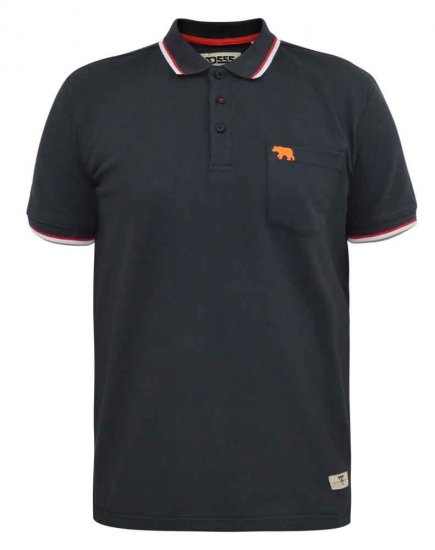 D555 Kirby Birdseye Pique Polo Black - Polo marškinėliai - Polo marškinėliai - 2XL-8XL