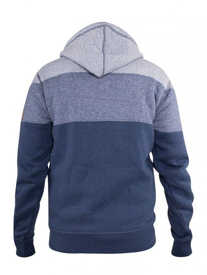 D555 Columbus Cut And Sew Panelled Zip Through Hoody Blue - Megztiniai ir džemperiai - Megztiniai ir Džemperiai - 2XL-14XL