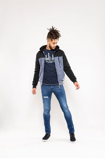 D555 Allen Zip Through Hoody With Sherpa Lining - Megztiniai ir džemperiai - Megztiniai ir Džemperiai - 2XL-14XL