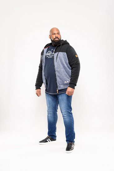 D555 Allen Zip Through Hoody With Sherpa Lining - Megztiniai ir džemperiai - Megztiniai ir Džemperiai - 2XL-14XL