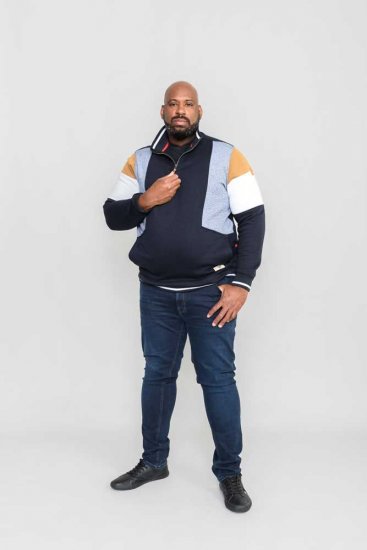 D555 Kenington Cut And Sew Half Zipper Sweatshirt - Megztiniai ir džemperiai - Megztiniai ir Džemperiai - 2XL-14XL