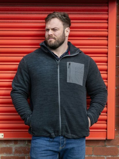 D555 Daly Quarter Zip Fleece Sweatshirt Juoda/Pilka - Megztiniai ir džemperiai - Megztiniai ir Džemperiai - 2XL-14XL