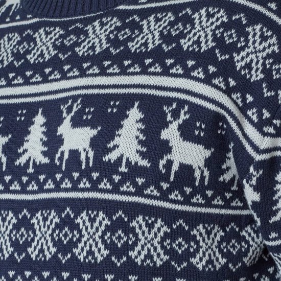 North Latitude 63144 Fjell Reindeer Knit Tamsiai mėlyna - Megztiniai ir džemperiai - Megztiniai ir Džemperiai - 2XL-14XL