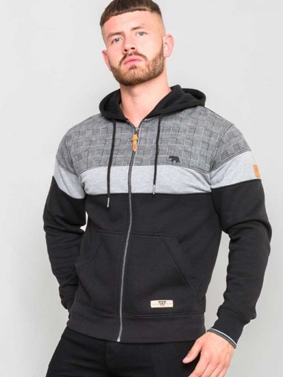 D555 Kipling Full Zip Hoodie Black - Megztiniai ir džemperiai - Megztiniai ir Džemperiai - 2XL-14XL