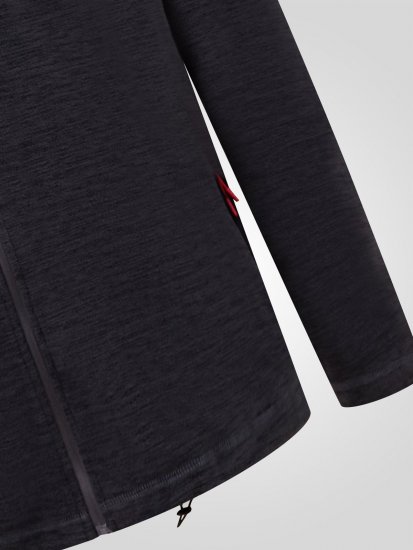 D555 Damien Micro Fleece Zip Through Hoody Juoda/Pilka - Megztiniai ir džemperiai - Megztiniai ir Džemperiai - 2XL-14XL