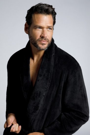 JP1880 Bathrobe with Spacious Patch Pockets Black - Apatinis trikotažas ir plaukimo apranga - Apatinis trikotažas - 2XL-8XL