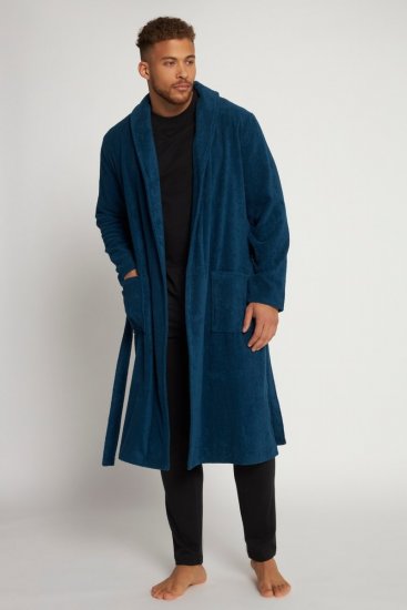 JP1880 Bathrobe Terry Navy - Vonios chalatai/rankšluosčiai - Vyriški chalatai Dideli dydžiai