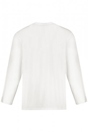 JP1880 702555 Henley marškinėliai ilgomis rankovėmis Balta - Marškinėliai - Marškinėliai - 2XL-14XL