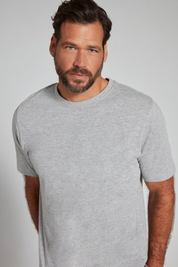 JP1880 702558 Marškinėliai apvalia apykakle Pilka melanžinė - Marškinėliai - Marškinėliai - 2XL-14XL