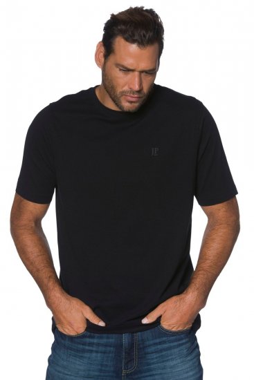 JP1880 702558 Marškinėliai apvalia apykakle Juoda - Marškinėliai - Marškinėliai - 2XL-14XL