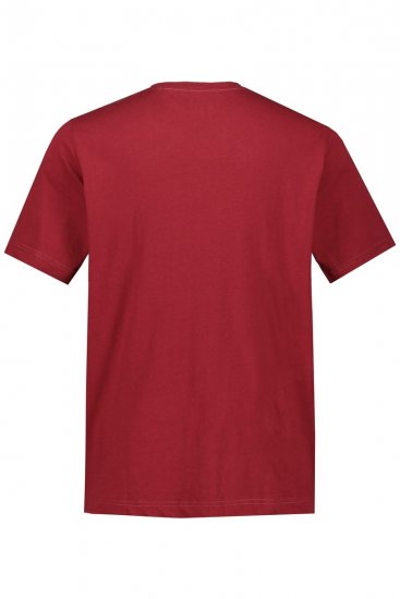 JP1880 702558 Marškinėliai apvalia apykakle Tamsiai raudona - Marškinėliai - Marškinėliai - 2XL-14XL