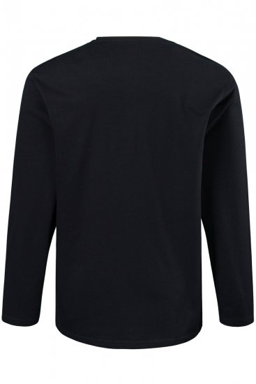 JP1880 702559 Marškinėliai ilgomis rankovėmis Juoda - Marškinėliai - Marškinėliai - 2XL-14XL