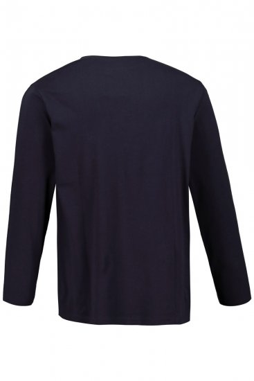JP1880 702559 Marškinėliai ilgomis rankovėmis Tamsiai mėlyna - Marškinėliai - Marškinėliai - 2XL-14XL