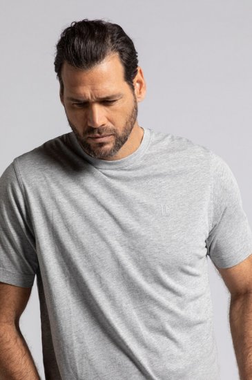 JP1880 702637 Marškinėliai apvalia apykakle 2 vnt. Pilka melanžinė - Marškinėliai - Marškinėliai - 2XL-14XL