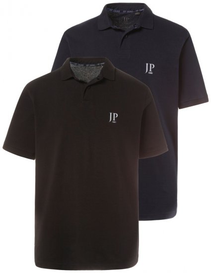 JP1880 704317 Polo marškinėliai 2 vnt. Juoda/Tamsiai mėlyna - Polo marškinėliai - Polo marškinėliai - 2XL-8XL