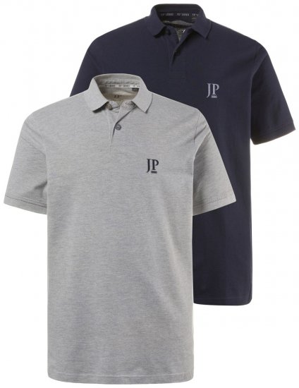 JP1880 704317 Polo marškinėliai 2 vnt. Tamsiai mėlyna/Pilka melanžinė - Polo marškinėliai - Polo marškinėliai - 2XL-8XL