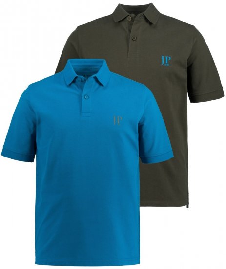 JP1880 704317 Polo marškinėliai 2 vnt. Turkio mėlyna/Alyvuogių žalia - Polo marškinėliai - Polo marškinėliai - 2XL-8XL