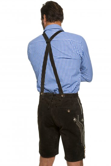 JP1880 Genuine Leather Traditional Lederhosen Shorts Brown - Šortai - Šortai - W40-W60