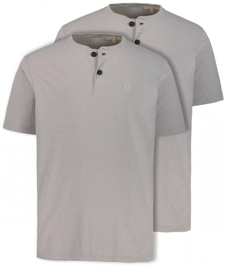 JP1880 708420 Henley marškinėliai 2 vnt. Pilka melanžinė - Marškinėliai - Marškinėliai - 2XL-14XL