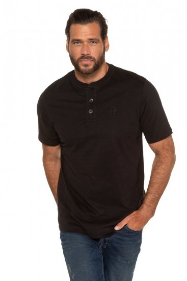 JP1880 708420 Henley marškinėliai 2 vnt. Juoda - Marškinėliai - Marškinėliai - 2XL-14XL