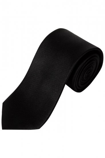 JP1880 711267 Šilkinis kaklaraištis itin ilgas Juoda - Kaklaraiščiai ir peteliškės - 