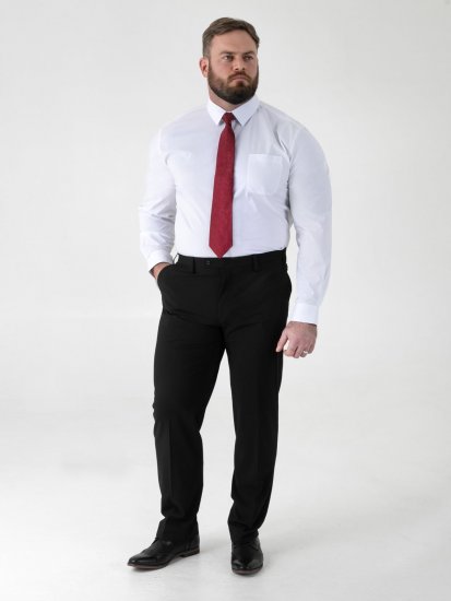 D555 Ted 4 Way Stretch Tailored Trouser Juoda - Kostiumai ir švarkai - Didelio dydžio kostiumai ir švarkai