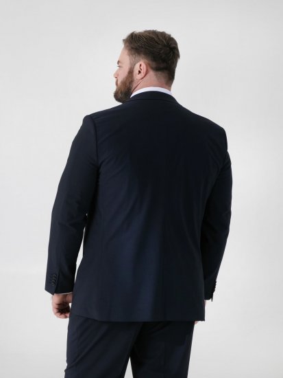 D555 Ted 4 Way Stretch Tailored Suit Jacket Tamsiai mėlyna - Kostiumai ir švarkai - Didelio dydžio kostiumai ir švarkai
